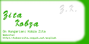 zita kobza business card
